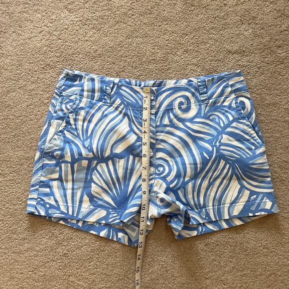 Vineyard Vines Womens Blue White Swirl Print 3.5" Chino Shorts Sz 4 Beach Resort - Picture 6 of 7